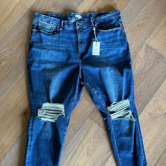 GOOD AMERICAN ALWAYS FITS GOOD LEGS SKINNY JEANS | INDIGO450 size 28-32 - Picture 4 of 9